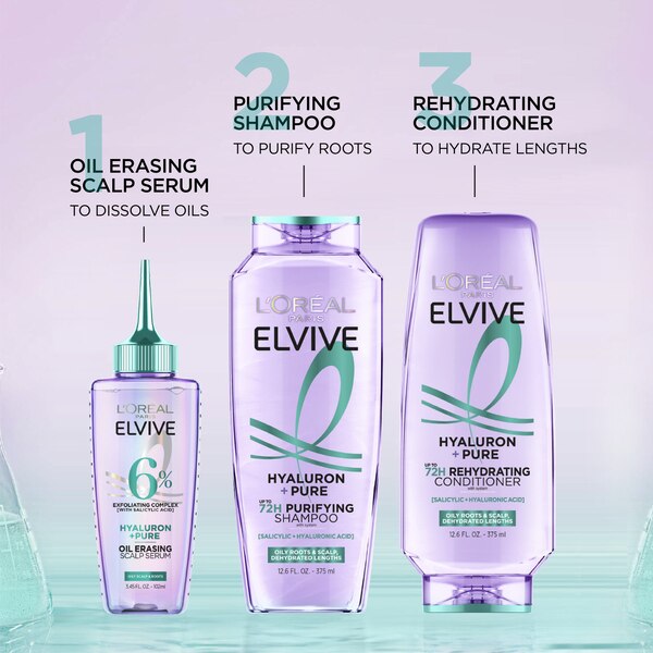 L'Oreal Paris Elvive Hyaluron + Pure Oil Erasing Scalp Serum, 3.45 OZ