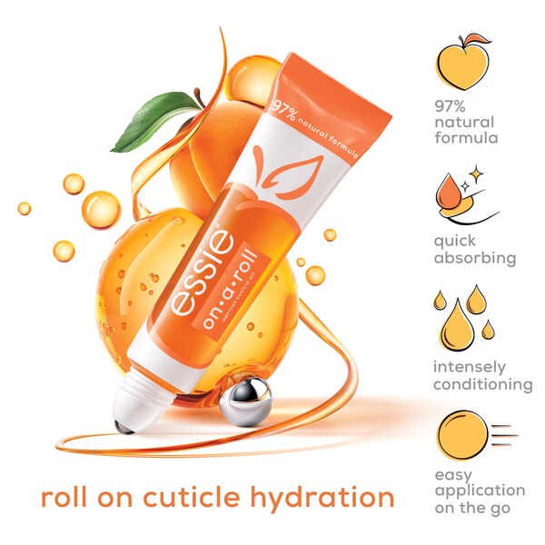 essie Salon-Quality Nail Care, Vegan, apricot nail and cuticle oil