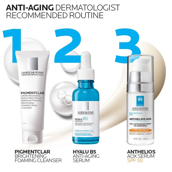 La Roche-Posay Anthelios AOX Antioxidant Face Serum Sunscreen, SPF 50, 1 OZ