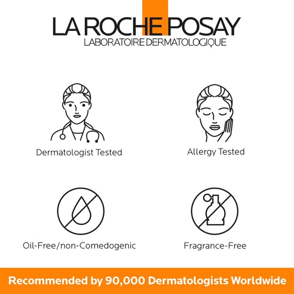 La Roche-Posay Anthelios - Protector solar ultraliviano para el rostro, FPS 50, 2 oz
