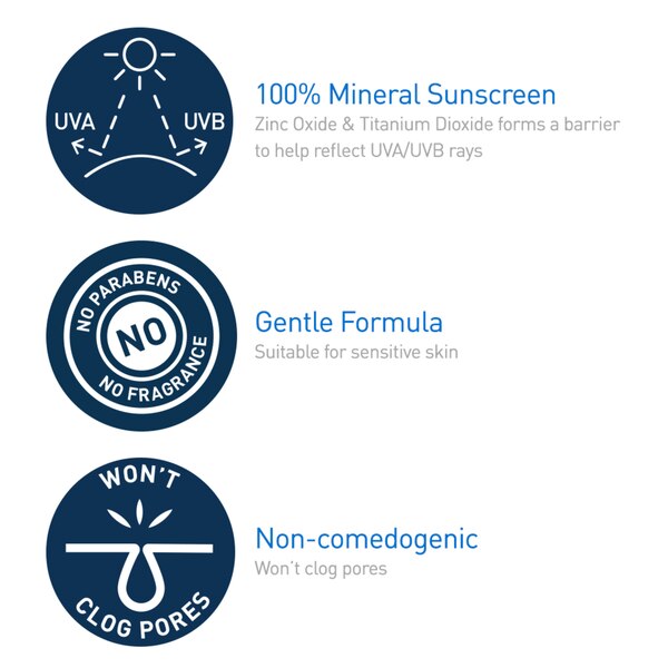 CeraVe Tinted Sunscreen for Face SPF 30, Mineral Sunscreen