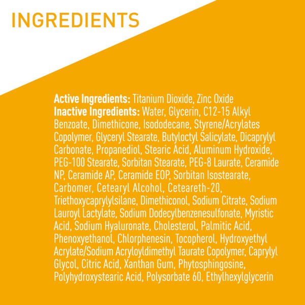 CeraVe Hydrating Sunscreen Lotion, Mineral Body Sunscreen, 5 OZ