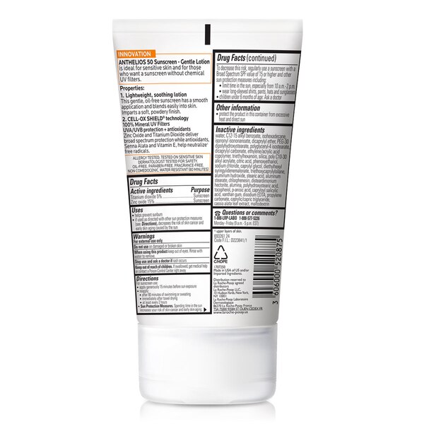 La Roche-Posay Anthelios Body and Face Mineral Sunscreen Lotion, SPF 50