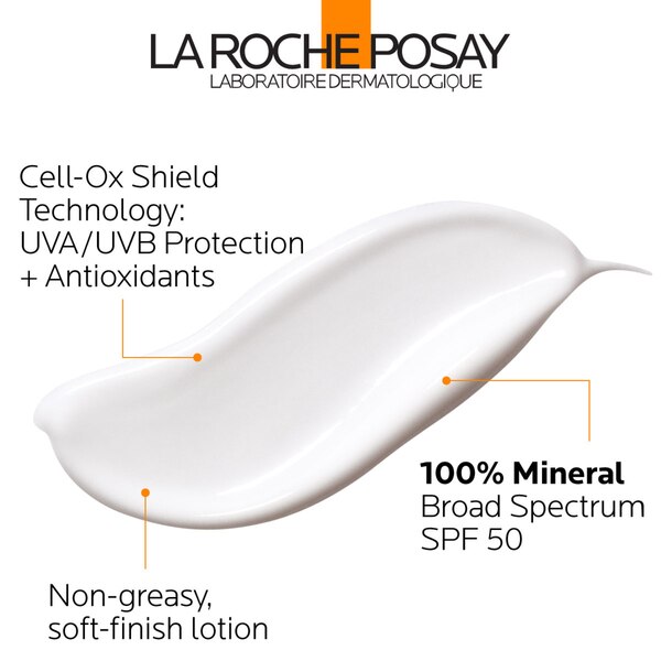 La Roche-Posay Anthelios Body and Face Mineral Sunscreen Lotion, SPF 50