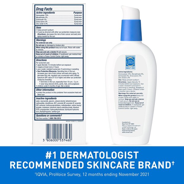 CeraVe AM Face Moisturizer with SPF 30,  for Oily to Dry Skin