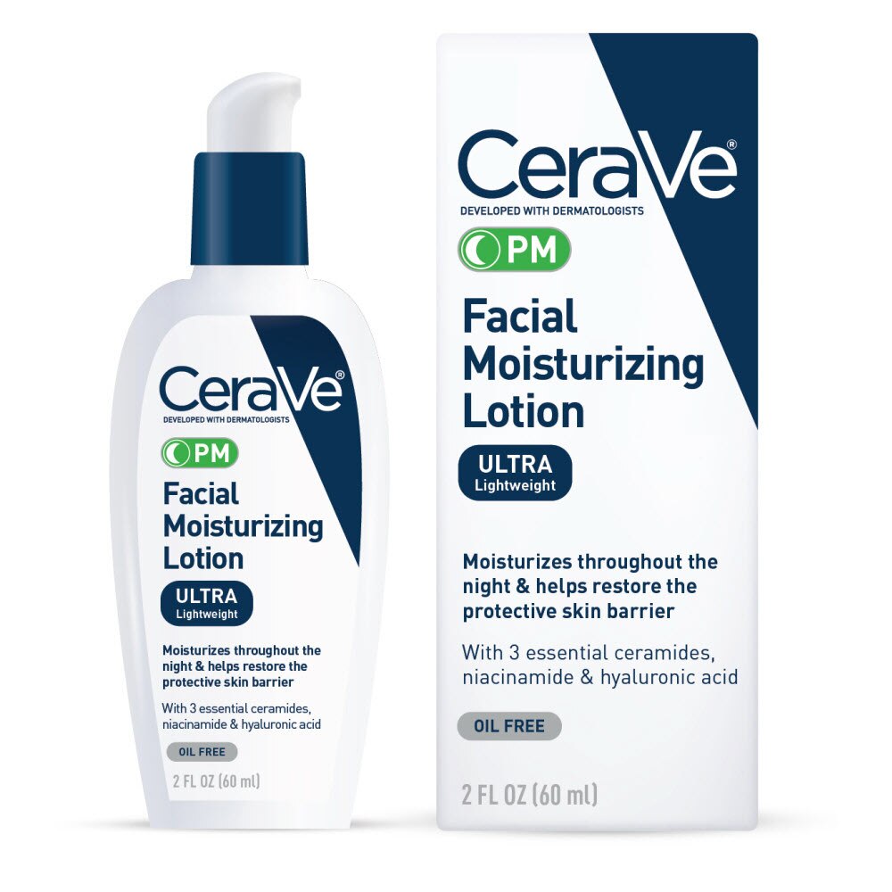 CeraVe PM Facial Moisturizing Lotion, Daily Night Cream Hyaluronic Niacinamide, Oil-Free | Pick Up Store TODAY at CVS