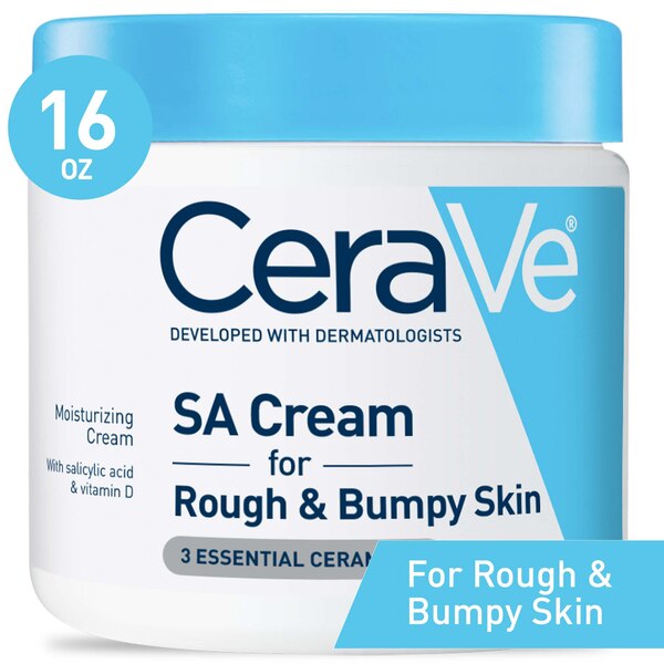 CeraVe SA Cream, Exfoliating Body Moisturizing Cream With Salicylic Acid For Rough & Bumpy Skin