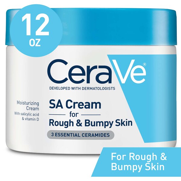 CeraVe SA Cream, Exfoliating Body Moisturizing Cream With Salicylic Acid For Rough & Bumpy Skin