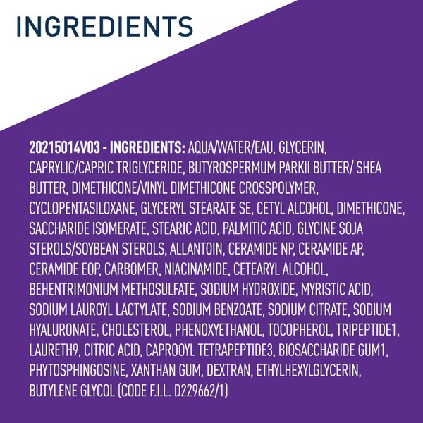 CeraVe Skin Renewing Nighttime Face Cream; Normal to Dry Skin with Niacinamide, Peptides & Hyaluronic Acid, 1.7 OZ