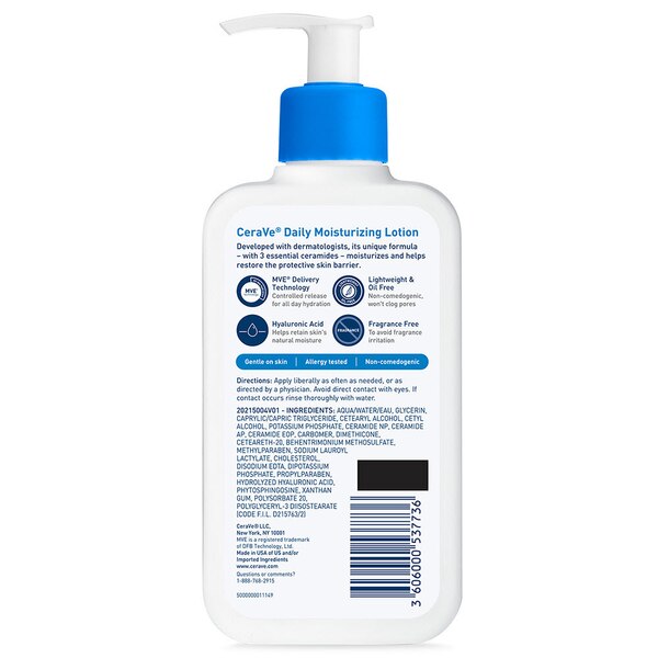 CeraVe Daily Moisturizing Lotion, Body and Face Moisturizer