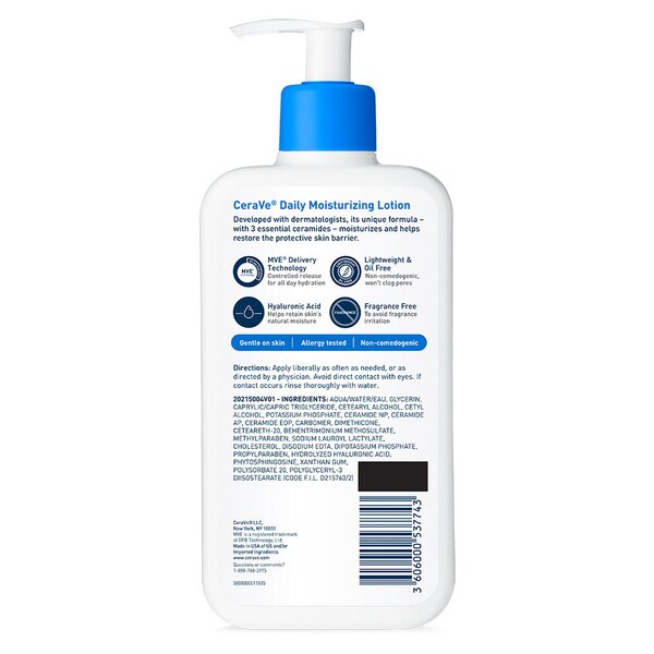 CeraVe Daily Moisturizing Lotion For Normal to Dry Skin with Hyaluronic Acid