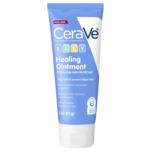 CeraVe Healing Ointment for Baby, Gentle Diaper Rash Treatment with Vitamin E, 3 oz