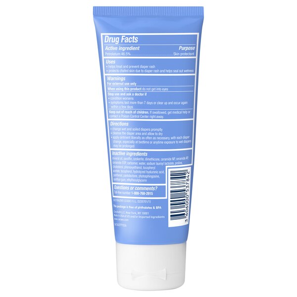 CeraVe Healing Ointment for Baby, Gentle Diaper Rash Treatment with Vitamin E, 3 oz