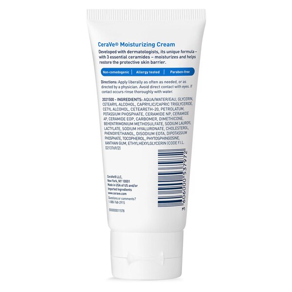 CeraVe Moisturizing Cream, Body and Face Moisturizer