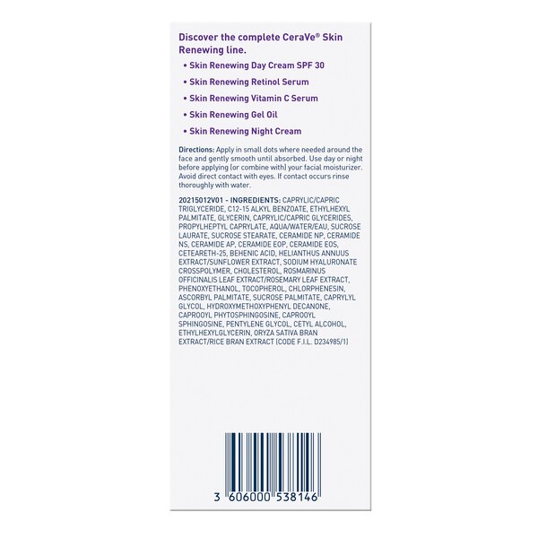 CeraVe Skin Renewing Gel Oil Face Moisturizer with Ceramides, 1 OZ