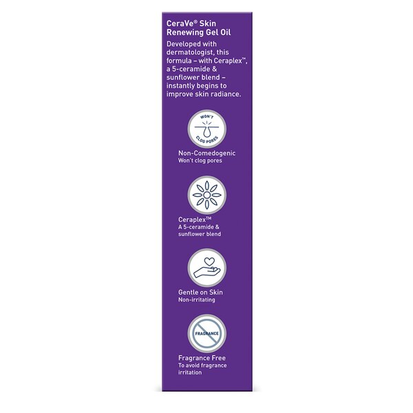 CeraVe Skin Renewing Gel Oil Face Moisturizer with Ceramides, 1 OZ