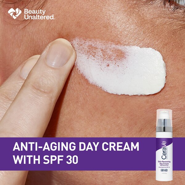 CeraVe - Crema diurna con retinol para revitalizar la piel con loción de protección solar FPS 30, 1.7 oz
