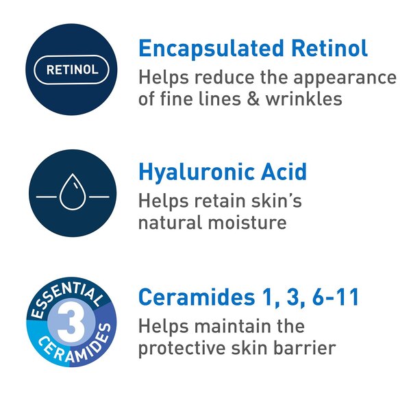 CeraVe - Crema diurna con retinol para revitalizar la piel con loción de protección solar FPS 30, 1.7 oz