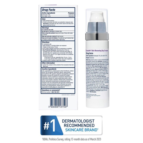 CeraVe - Crema diurna con retinol para revitalizar la piel con loción de protección solar FPS 30, 1.7 oz