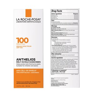 La Roche-Posay Anthelios Melt-in Milk Body & Face Sunscreen Lotion Broad Spectrum SPF 100, 1 OZ