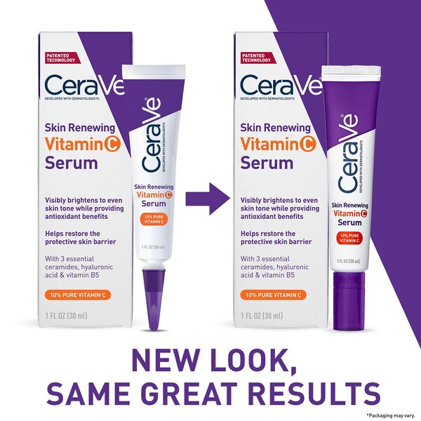 CeraVe Vitamin C Face Serum with Hyaluronic Acid 10% Vitamin C, 1 OZ