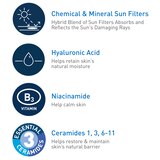 CeraVe Hydrating Sheer Sunscreen SPF 30 for Face and Body, Mineral & Chemical Sunscreen with Hyaluronic Acid, Niacinamides and Zinc Oxide, 3 oz, thumbnail image