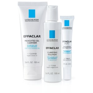 La Roche-Posay Effaclar Acne Treatment System, Salicylic Acid , Refining Toner, and Benzoyl Peroxide; for Sensitive Skin