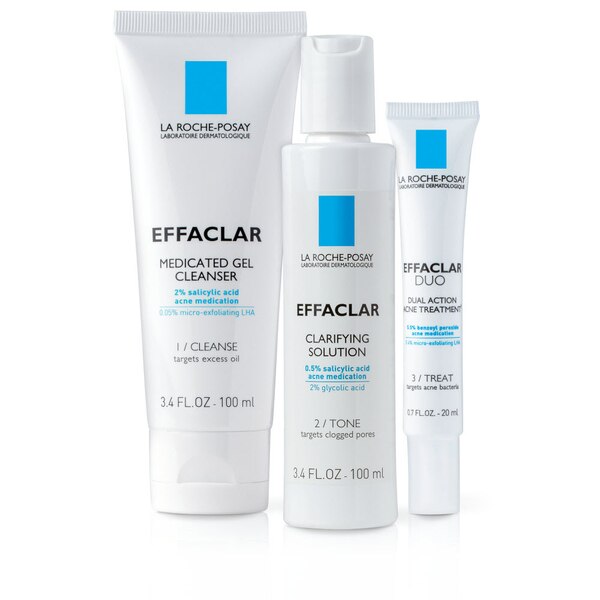 La Roche-Posay Effaclar Acne Treatment System, Salicylic Acid , Refining Toner, and Benzoyl Peroxide; for Sensitive Skin