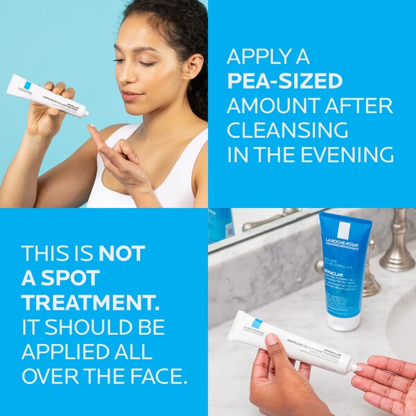 La Roche-Posay Effaclar Adapalene Gel 0.1% Topical Retinoid Acne Treatment
