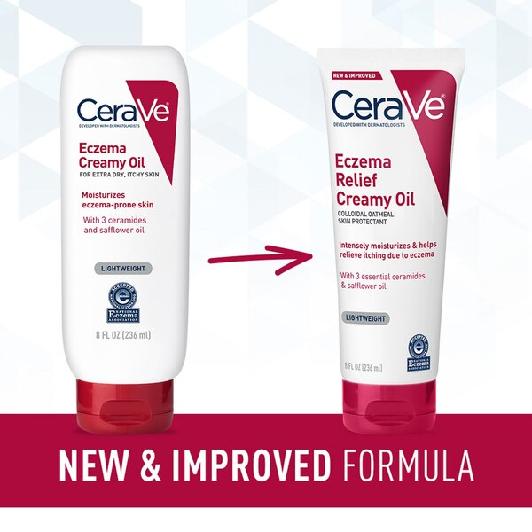 CeraVe - Aceite cremoso para tratar el eczema, hidratante liviano, 8 oz
