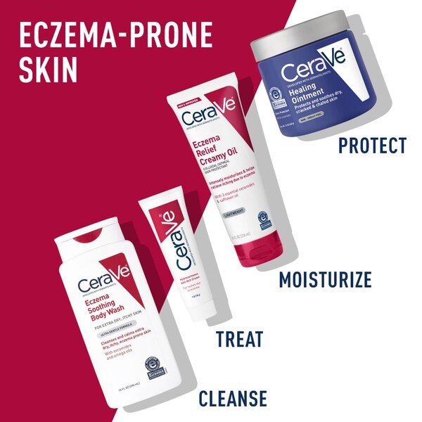 CeraVe - Aceite cremoso para tratar el eczema, hidratante liviano, 8 oz