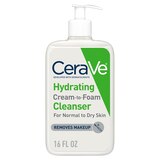 CeraVe Hydrating Cream-to-Foam Facial Cleanser with Hyaluronic Acid, thumbnail image