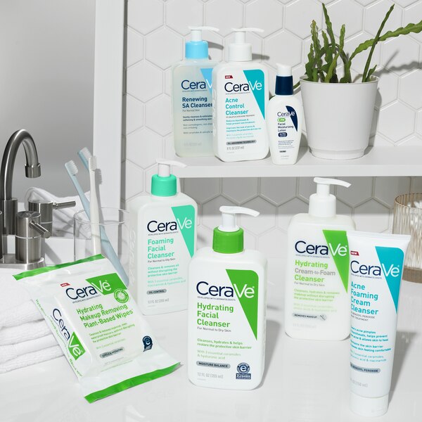 CeraVe Hydrating Cream-to-Foam Facial Cleanser with Hyaluronic Acid