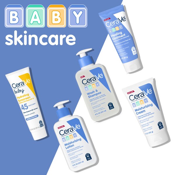 CeraVe Baby Moisturizing Cream Lotion, Moisturizes and Protects Skin
