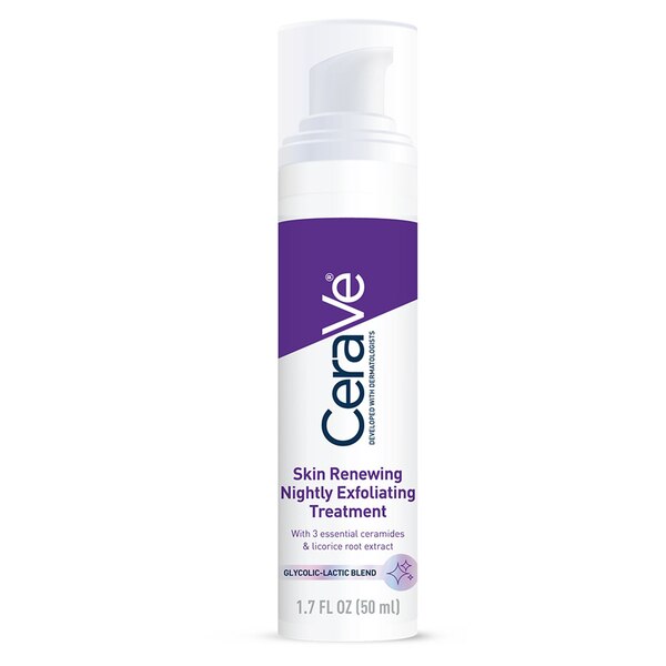 CeraVe Skin Renewing Glycolic Nightly Exfoliating Treatment, 1.7 OZ