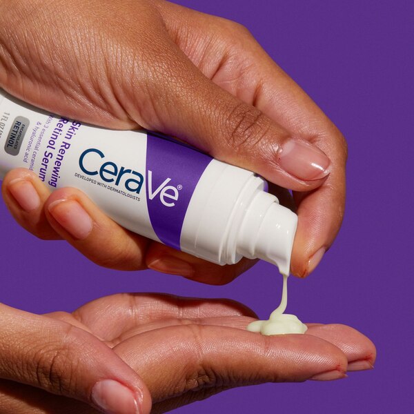 CeraVe Skin Renewing Retinol Face Cream Serum, Radiant Skin, 1 OZ