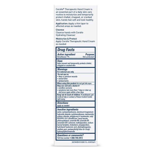 CeraVe Therapeutic Hand Cream Skin Protectant