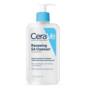 CeraVe Renewing SA Cleanser, Gentle Exfoliating Face Wash With Salicylic Acid For Rough And Bumpy Skin