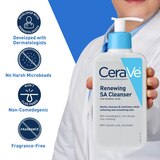CeraVe Renewing SA Cleanser, Gentle Exfoliating Face Wash With Salicylic Acid For Rough And Bumpy Skin, thumbnail image