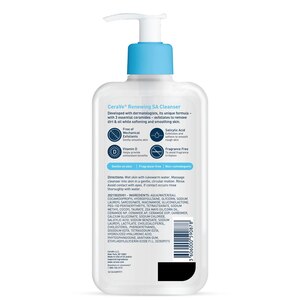 CeraVe Renewing SA Cleanser, Gentle Exfoliating Face Wash With Salicylic Acid For Rough And Bumpy Skin