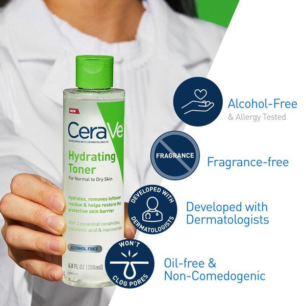 CeraVe Alcohol Free Hydrating Face Toner for Normal to Dry Skin