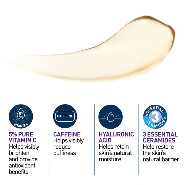 CeraVe Vitamin C Eye Cream with Hyaluronic Acid 5% Vitamin C, .5 OZ
