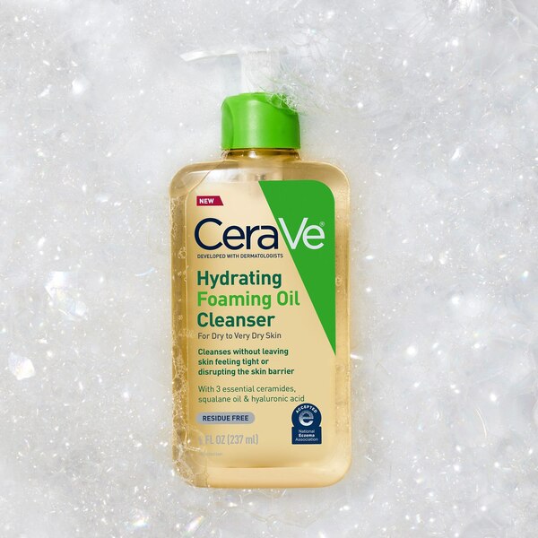 CeraVe Hydrating Foaming Oil Cleanser Wash for Dry to Very Dry Skin for Face and Body, 16 oz