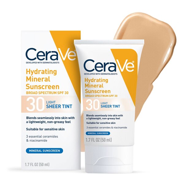 CeraVe Hydrating Sunscreen Sheer Tint Lotion, Light