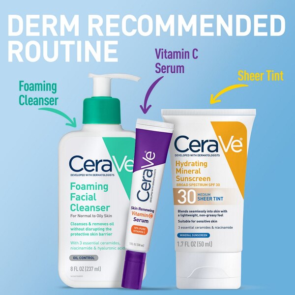 CeraVe Hydrating Sunscreen Sheer Tint Lotion, Deep