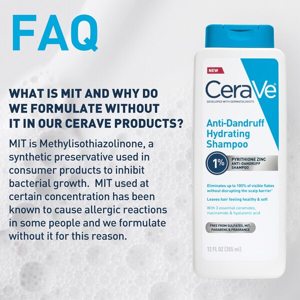 CeraVe Anti-Dandruff Hydrating Shampoo, 12 OZ