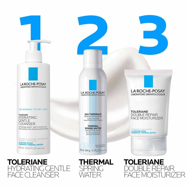 La Roche-Posay Facial Moisturizer, Toleriane Double Repair with Ceramide, 3.38 OZ