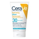 CeraVe Hydrating Sheer Sunscreen, Broad Spectrum SPF 30, thumbnail image