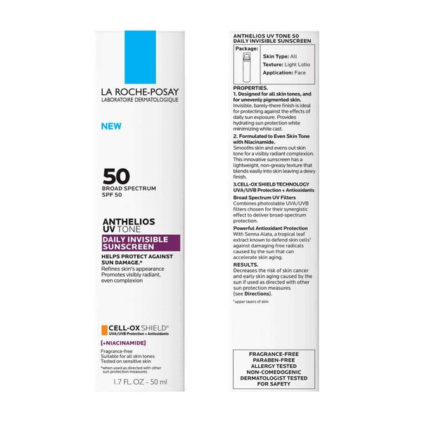 La Roche-Posay Anthelios UV Tone Daily Invisible Sunscreen, SPF 50