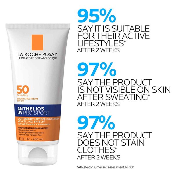 La Roche-Posay Anthelios UV Pro Sport Lightweight Lotion Sunscreen, SPF 50 